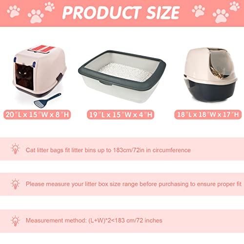 Thenshop 60 unidades de forros de caixa de areia jumbo forros de bandeja de gato com cordão suprimen