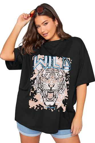 Image of LEOTUDE Oversized Cotton Blend Half Sleeve Unisex (Women /Men) T-Shirts