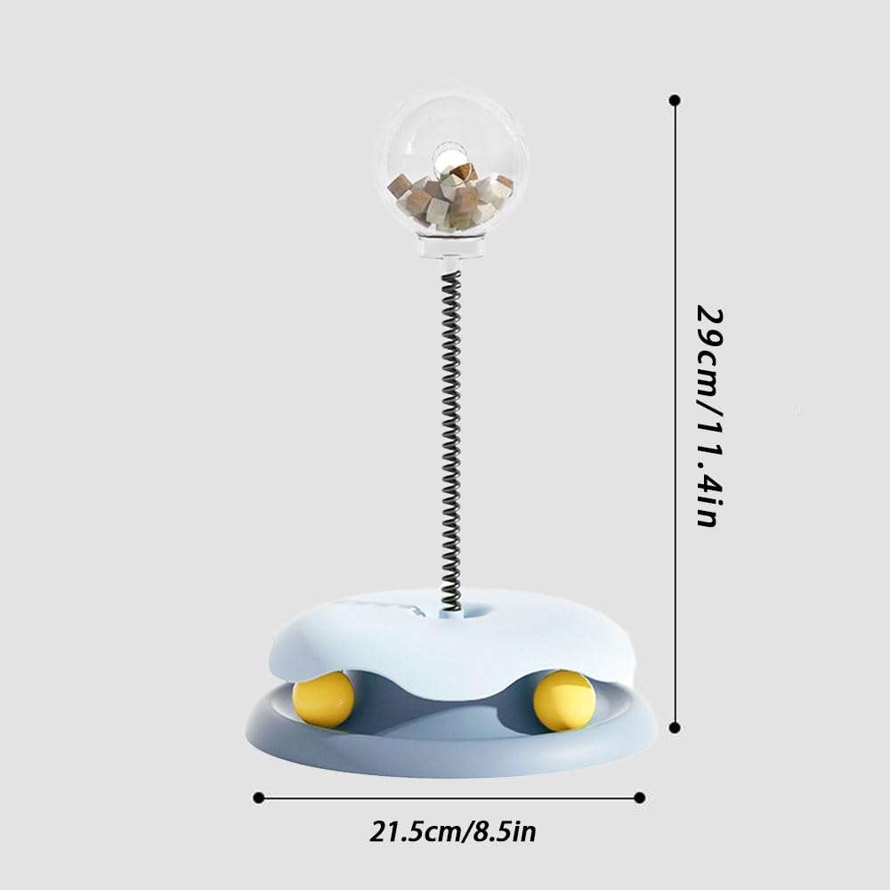 Dbeans Flourithing Blue Rabbit Toys Transparent Two-Hole Food Storage Bunny Toys for Rabbits Indoor Bunny Supplies Bunny Accessories for Rabbits 1
