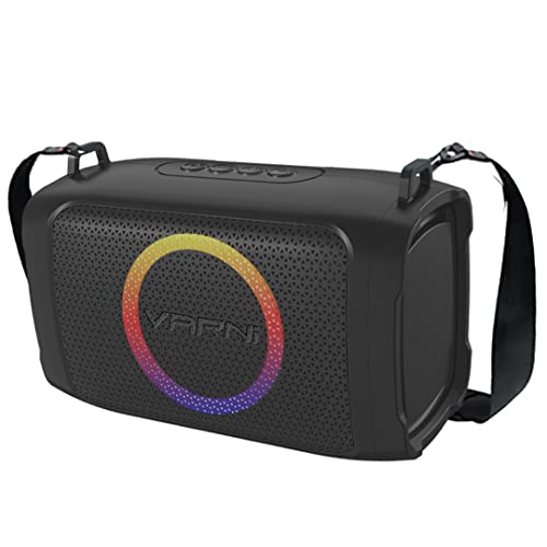 VARNI MAG7 5W Bluetooth 5.3 Wireless Party Speaker with RGB Light, 6H Playtime, TWS Function, Boosted Bass, Equaliser Function, in-Built Mic, 3.5mm Aux in-Port, Pendrive (Black)