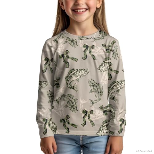 Image of Renewold Boys Girls Tees Kids T-Shirt Long Sleeve Crewneck T Shirts Casual Athletic Tops Clothing for Home School Travel