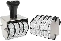 Carimbo Datador Duplo Sobreposto 5mm Com VAL/FAB 36051