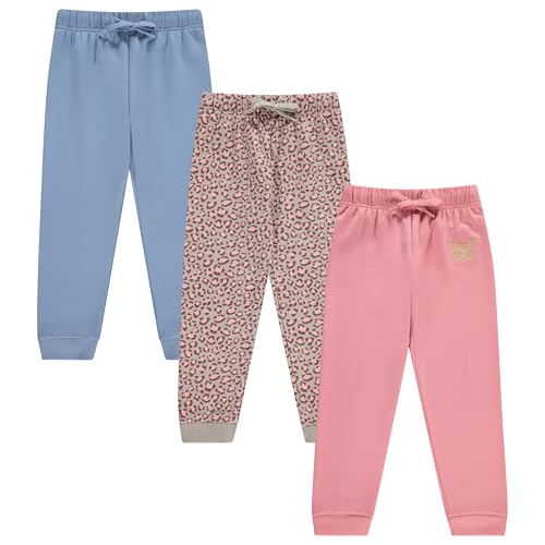 Image of BTween Kids Girls Fashion Stretch Waist Ultra Soft Jogger Pants Set 3 Pack Bundle