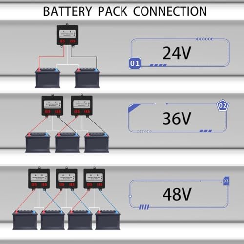 Ecualizador de batería 24V para baterías conectadas en serie – Balanceador profesional de batería 24V con protección contra inversión de polaridad miniatura 3