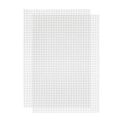 QUARKZMAN 2Pcs 5 Maille Grillage Métallique, 21X30cm Grillage en Acier Inoxydable 304 Anti-Rouille Grillage Fin pour Projets DIY, Ventilation, Cage, Jardin, Moustiquaire, Filtre