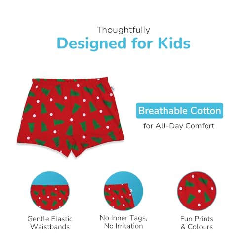 Image of YouGotPlanB Cotton Boxers for Girls | Ages 2-16 Years | Relaxed Fit | Gentle Elastic Waistbands | Breathable & Tagless