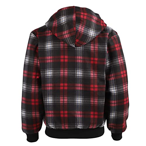 Yasumond Mens Buffalo Plaid Jacket Zip Up Sherpa Lined Fleece Flannel Coats4
