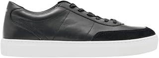 Reiss Mens' FINTON Suede Toe Detail Leather Trainer
