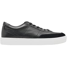 REISS Mens' FINTON Suede Toe Detail Leather Trainer