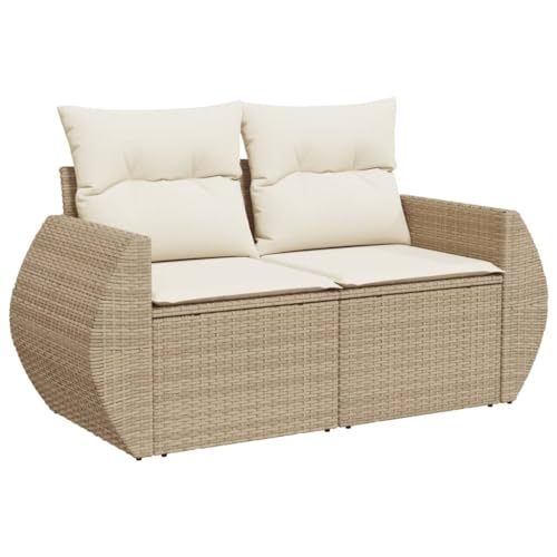vidaXL Canapé de Jardin avec Coussins 2 Places, Siège avec Housse...
