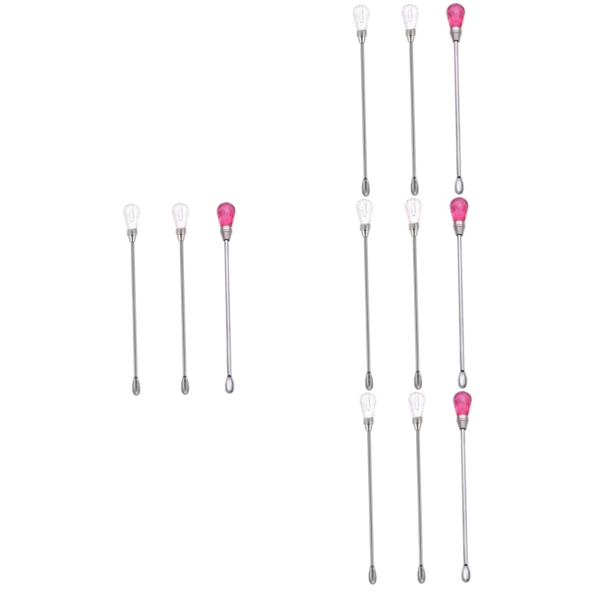 COLLBATH 4sets Alloy Plastic Sealing Wax Stirring Sticks Wax Craft Sticks for Sealing Warmer Accessories 3pcs*4