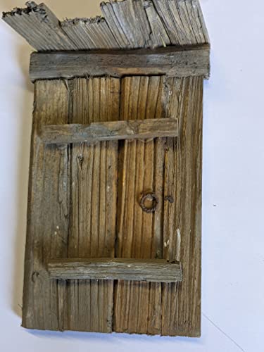 menta-modellbau Alte Holztüre aus Echtholz, Krippenbau Krippenzubehör Krippenbaumaterial Miniatur Wichteltüre Wichtelhaus