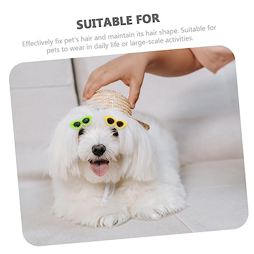 VICASKY 12stücke Teiliges Hund Haarschmuck Mit Sonnenbrillen-Design Hübsche Haarspangen Für Haustiere Für Hunde Und Katzen Dekoration Für Besondere Anlässe Und Alltag