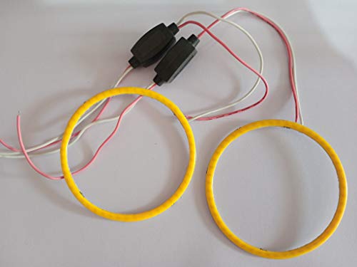 Image of 2 x 80mm 93 LED CCFL Headlight COB Angel Eyes Halo Ring Lamp (Warm white)