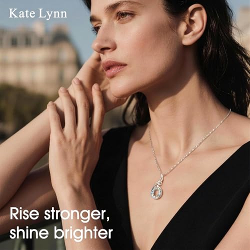 Image of Kate Lynn Rise From the Ashes Phoenix Pendant Necklace for Women | Symbol of Strength & Rebirth, Meaningful Birthday Gift for Women