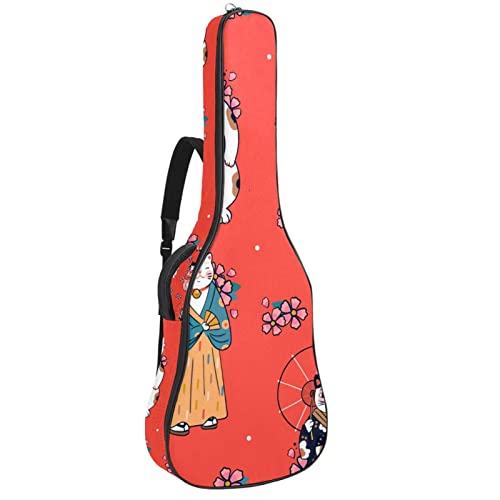 Sac à dos guitare imperméable pour vos trajets en ville avec rembourrage et motif abstrait moderne