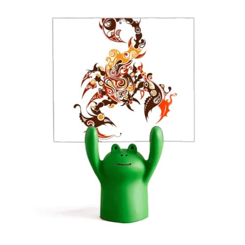 Support coloré grenouille et scorpion en métal pour mémos et décoration de bureau