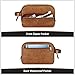 Estour Toiletry Bag for Men, Travel Essentials Travel Toiletry Bag, Water-Resistant Compact Bathroom Roll Organizer for Hygiene, Shaving kit, Gifts for men (Brown(PU Leather))