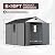 Patiowell 8x10 FT Resin Outdoor Storage Shed with Floor, Large Plastic Clearance Sheds with Lockable Door, Garden Tool Shed with Window for Backyard, Patio Storage, Light Gray
