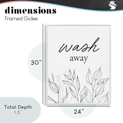 Poster encadré feuilles minimalistes d'exception Stupell finition blanche