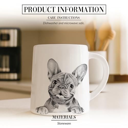 Taza de cerámica Pavilion Gift Company 17 oz blanco miniatura 2