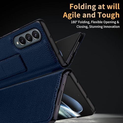 Protection Z Fold 4 fine en similicuir pour le quotidien - 5