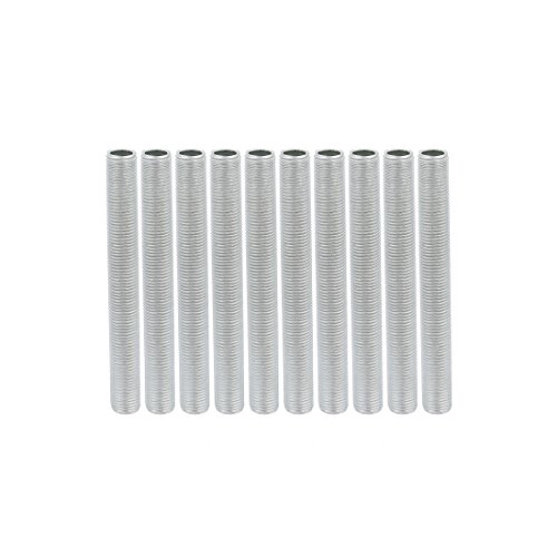 sourcing map 10pcs Conector de tubo de 85mm de longitud completamente roscado...