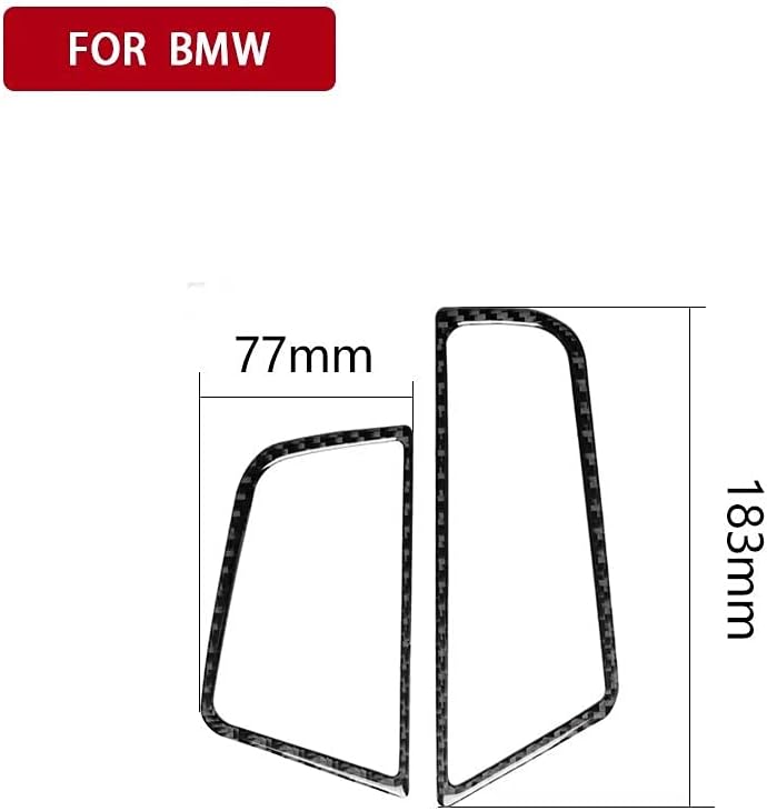 Car Interior Carbon Fiber Dashboard Side Air Conditioning Outlet Frame Trim for BMW 5 Series F10 2011-2017(Style A)