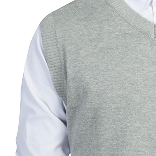 Men's V-Neck Warm Vest Regular Fit Knit Sleeveless Pullover Sweater Solid Plain Slim Fit Vests Outerwear2