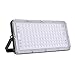 100W Focos LED Exterior, Sararoom Floodlight 180° Ultrafino Rotación Proyector Reflector Luz IP66 10000LM Foco Módulo LED para jardín Escuela estadio etc Iluminación Exterior(Blanco cálido)