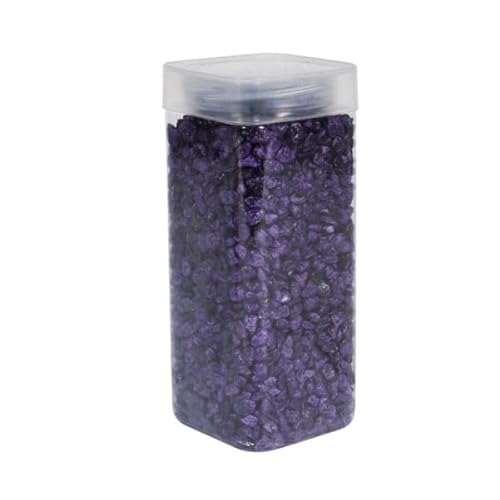 1Buy UK 900g of New Assorted Natural Decorative Stones Pebbles Craft Table Decoration Pot Vase Fillers Garden Weddings Rocks Aquarium (Purple)