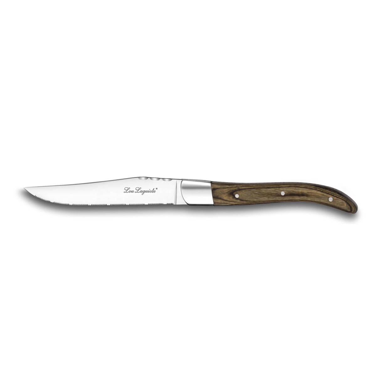 Lou Laguiole - Louis - Coffret 6 couteaux steak royal Noyer