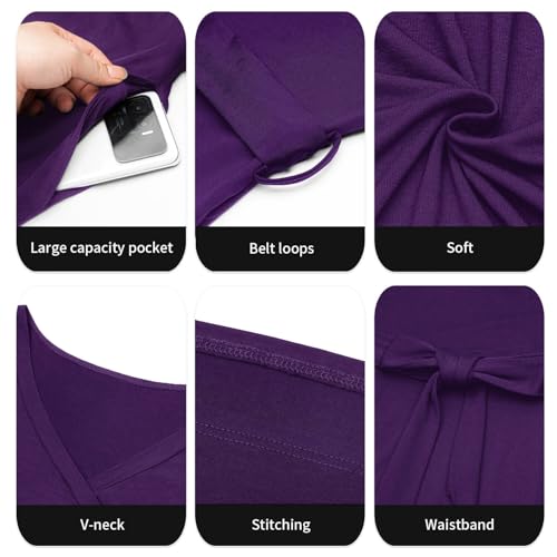 Image of Runwind Plus Size Dress for Women - 3 /4 Sleeve V Neck Maxi Dresses for Women (XL-6XL)
