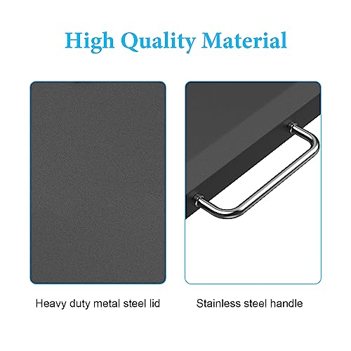 Outspark Hinged Lid for Blackstone 36 Inch Griddle Hard Cover Hood Accessories for Blackstone 1554 1818 1825 1836 1863 2149 36'' Griddle with Grill Cover and Temperature Gauge Black