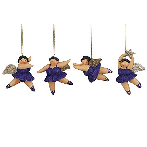 Figur Engel Betty - Set 4-TLG. - violett/Gold - 89319 - Casablanca Cover