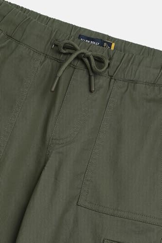 Image of Allen Solly Boys' Cotton Cargo Trousers | Multi-Pocket Design | Regular Fit | Comfort Wear | Casual & Outdoor Style