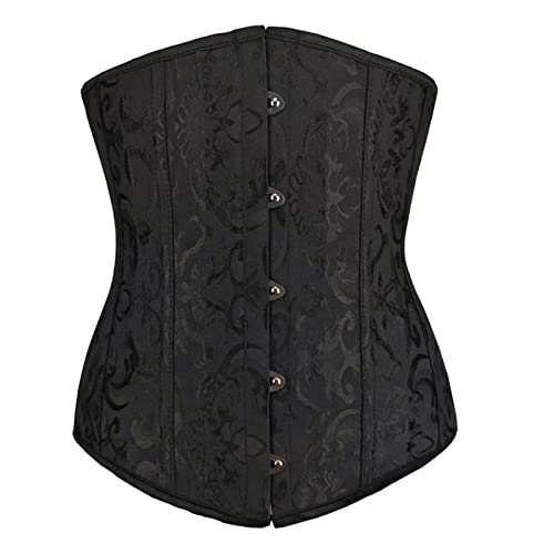 Corset à lacets noir femme baleines acier de qualité supérieure