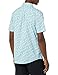 Amazon Essentials Men's Short Sleeve Dress Shirt with Stretch, Charcoal White Vertical Stripe (Available in Big & Tall), Aqua Blue, Medium