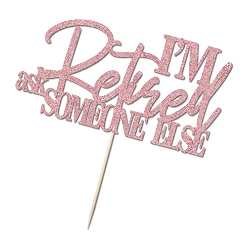 Palasasa I'm Retired Ask Someone Else Glitter Cake Topper - The Legend Has Retired - Goodbye Tension Hello Pension - Happy Retirement - Corporation Farewell Party Decoration (Rose Gold) #TOP3