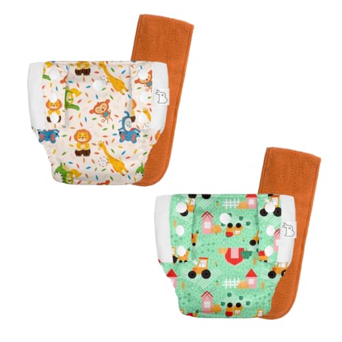Image of SuperBottoms UNO Pull-up Pant Style Diaper | Cloth Diaper for Babies | Reusable, No Tapes, Easy to Wear, Designed for Active Little Ones | 3M - 3Y | Pack of 2