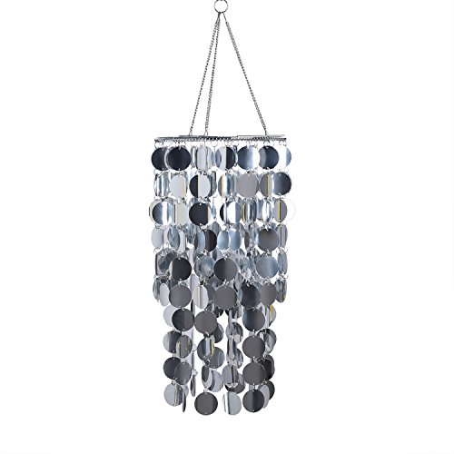 FlavorThings Silver Bling Hanging Chandelier,Spangle Chandelier,W8.5 H18,Great idea for Wedding Chandeliers Centerpieces Decorations and Any Event Party Home Decor
