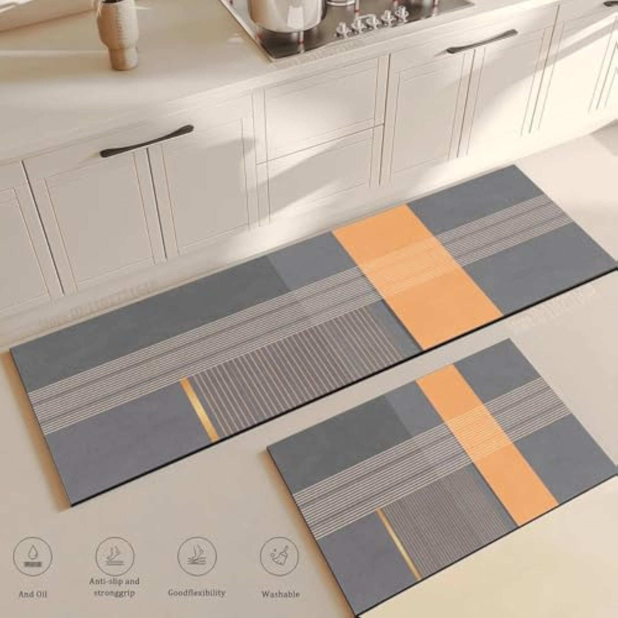 Absorbent Kitchen Floor Mat, Quick-Drying and Anti-Slip