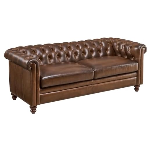 Luxurious Chesterfield Leather Sofa for Living Room