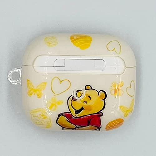 Airpods 3 Case, Cute Fadeless Patterns Shockproof Hard Case Cover For Girls Kids Women Airpod 3 Fashion Cartoon Character [Front Led Visible] Design For Airpods 3Rd Generation Case (Winnie) #TOP2