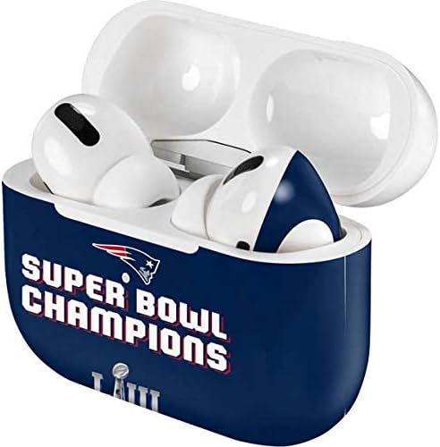 Skinit Decal Audio Skin Compatible with Apple AirPods Pro - Officially Licensed NFL Patriots Super Bowl LIII Champions Design