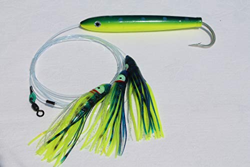 6-Inch MAHI Cedar Plug with Daisy Chain for Tuna, Mahi, and Wahoo