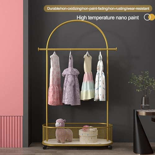 Porte-vêtements standard argent à roulettes pour chambre - 5