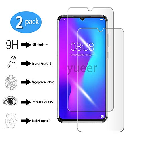 yueer [2 Piezas Doogee N20 2019 Protector de Pantalla,[ 9H Dureza ][Alta Definicion] Cristal Templado Doogee N20 2019.