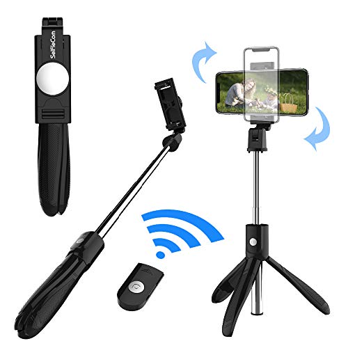 Bluetooth Selfie Stick, Extensible Selfie Stick con Remoto inal�mbrico y tr�pode Soporte Selfie Stick para iPhone X/iPhone 8/8Plus/iPhone 7/iPhone 7Plus/Huawei/Samsung/Google