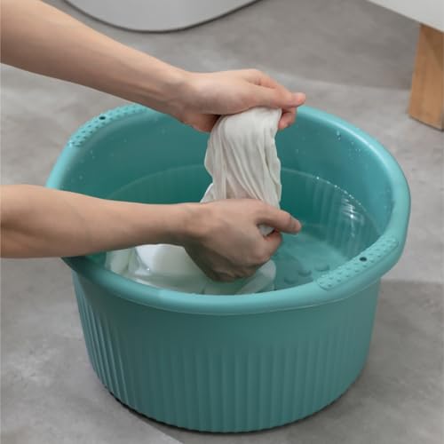 Tina para baño de pies portátil de plástico color azul miniatura 4